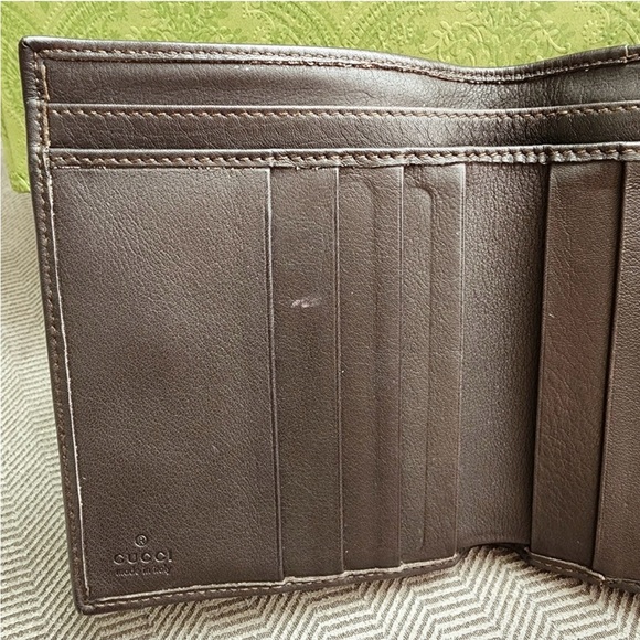 Gucci EUC chocolate color mens (unisex) wallet, 8 cardholders, cash, pocket - Picture 14 of 14